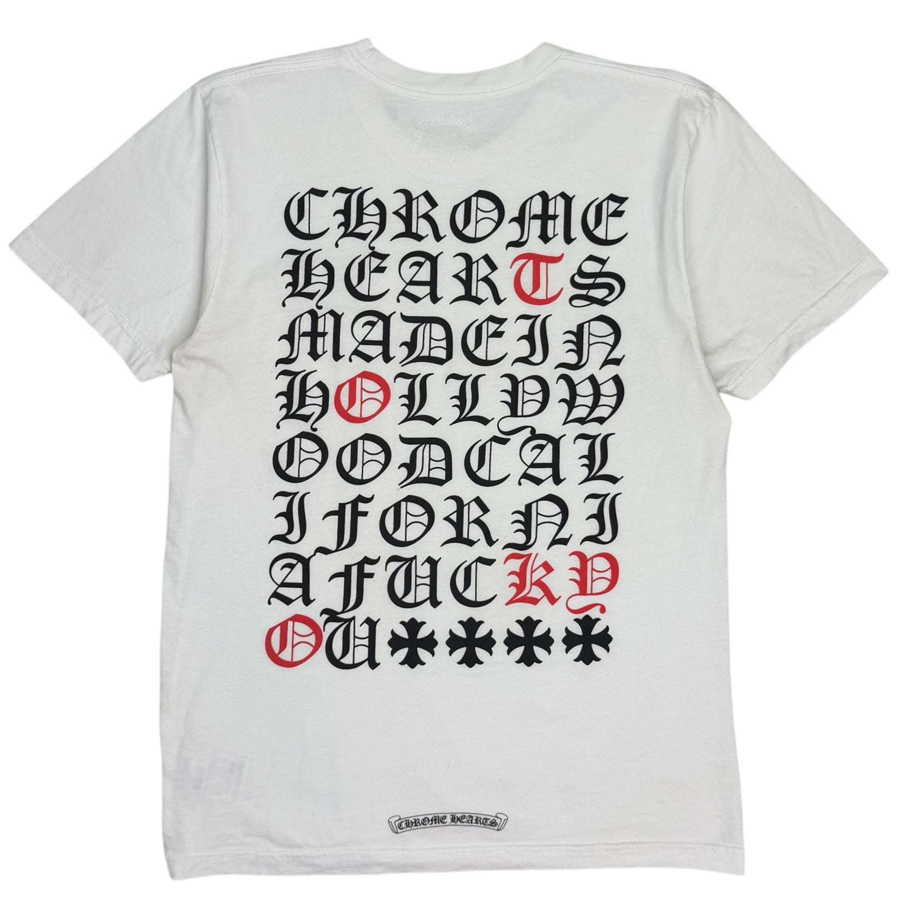 Chrome Hearts Tokyo Exclusive Eye Chart Pocket Tee White