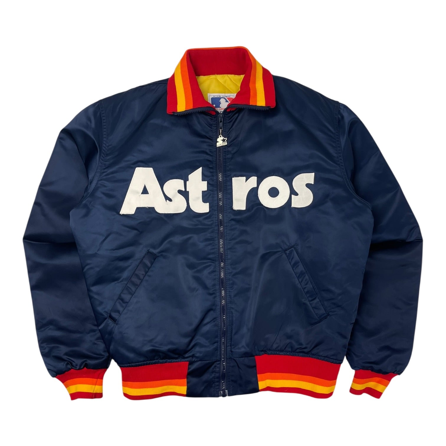 Vintage Houston Astros Starter Satin Jacket Navy