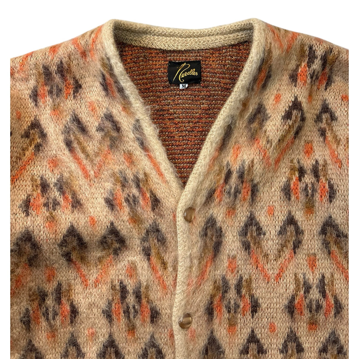 Needles Triangle Mohair Cardigan Beige