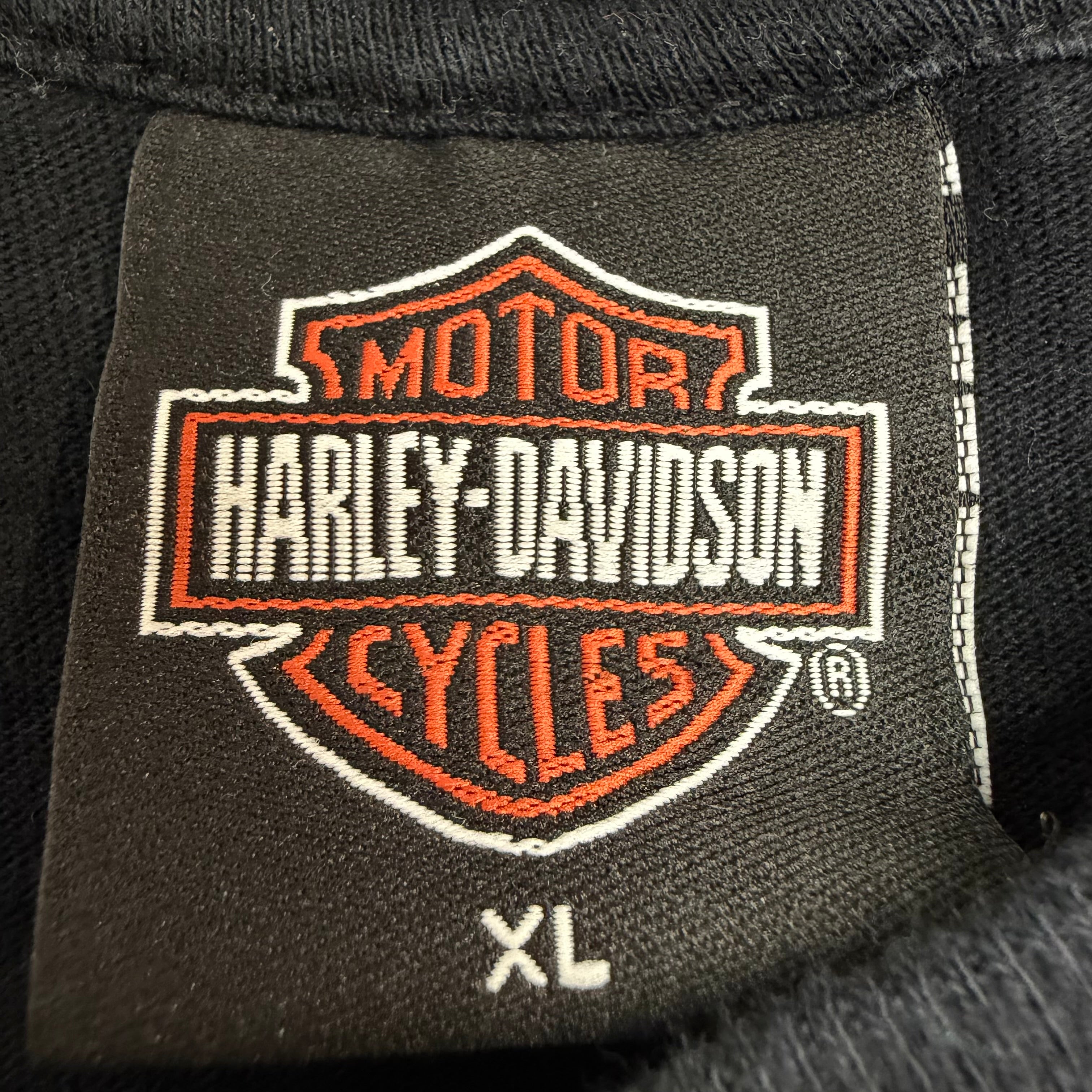 2002 Harley Davidson Lobster Lafayette Cajun Flame Pocket Tee Black