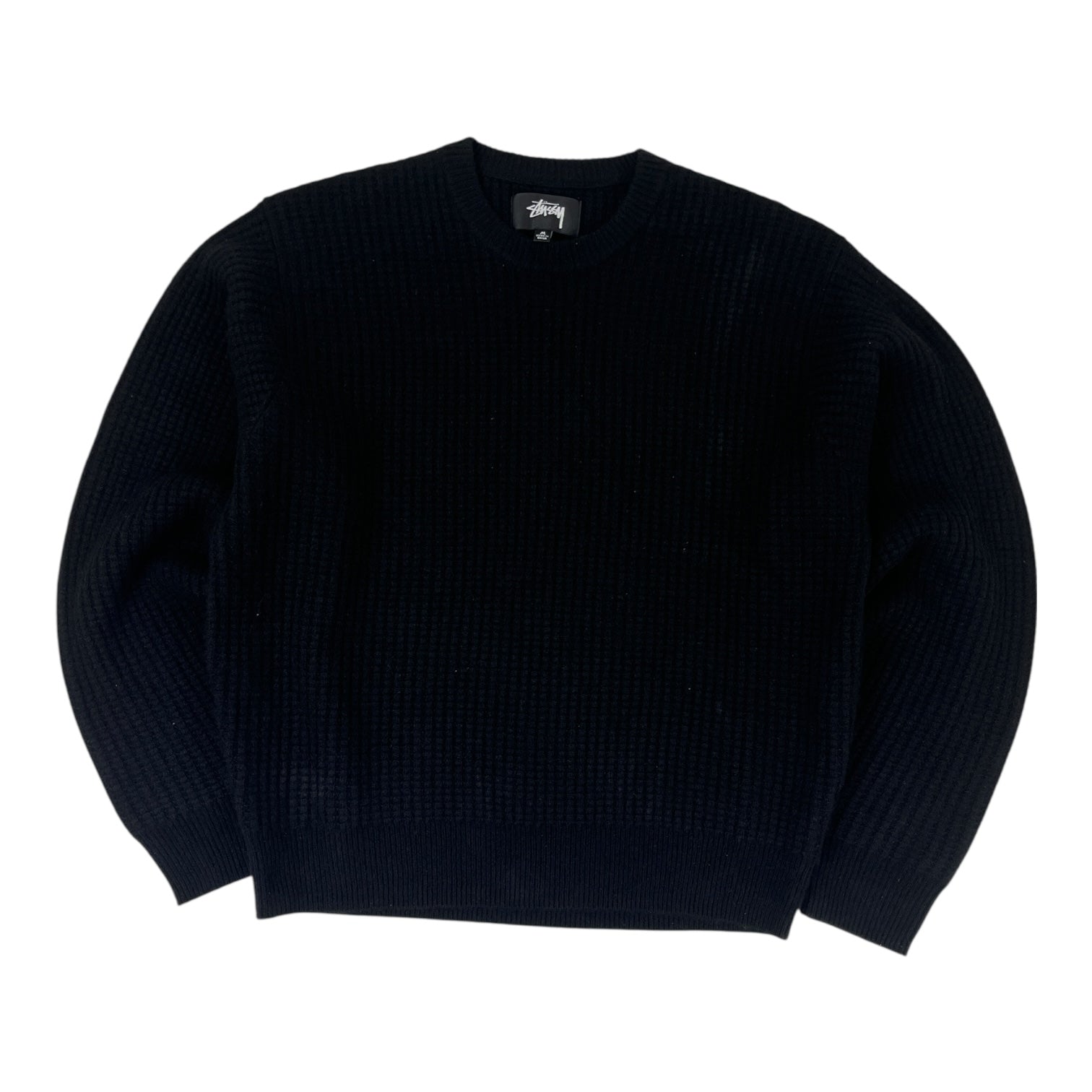 Stussy Waffle Cashmere Sweater Black