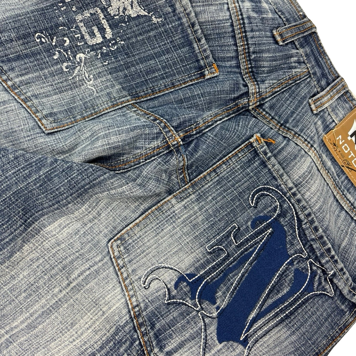 Vintage Y2K Notorious B.I.G. Embroidered Jean Navy Wash