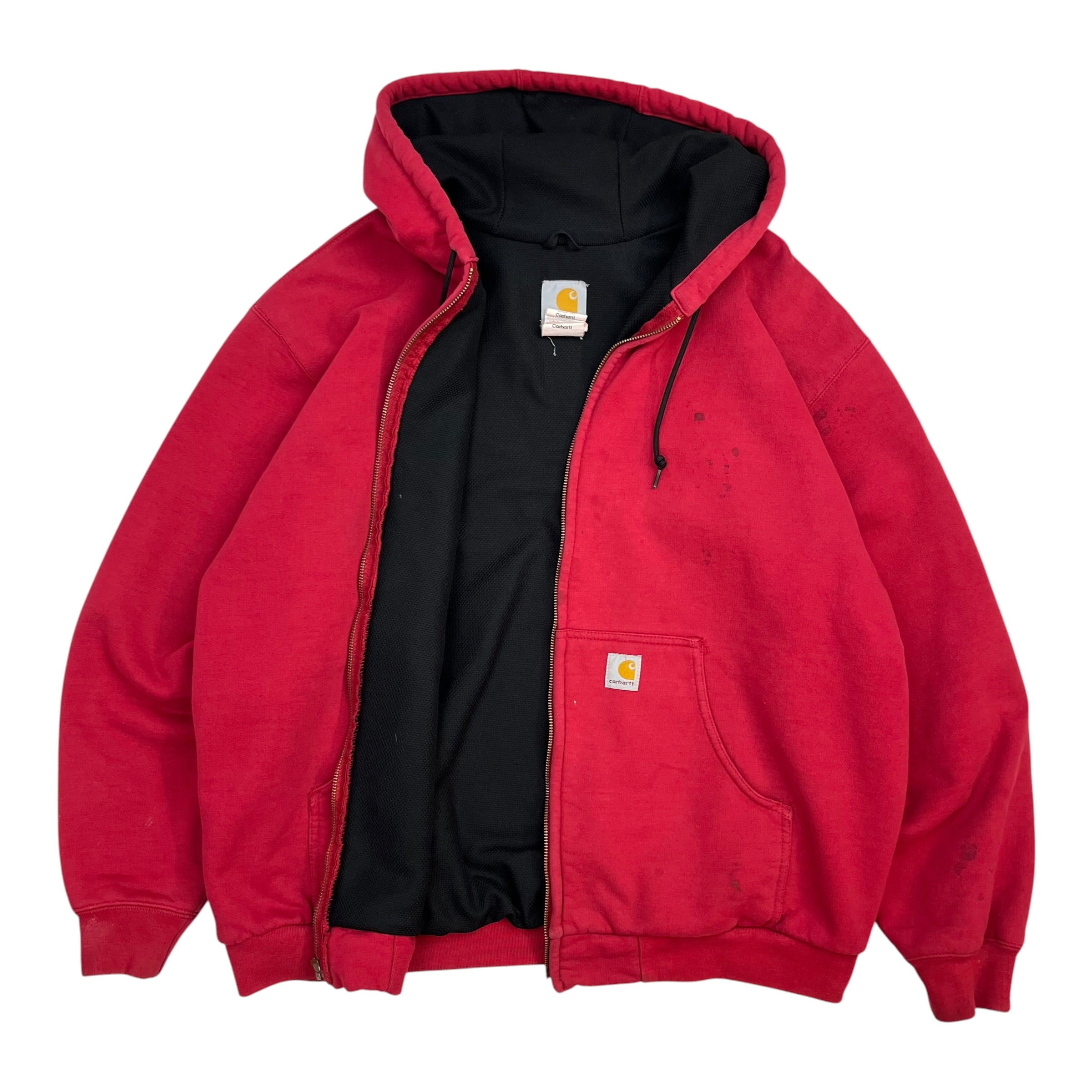 Vintage Carhartt Insulated Hoodie Crimson Red