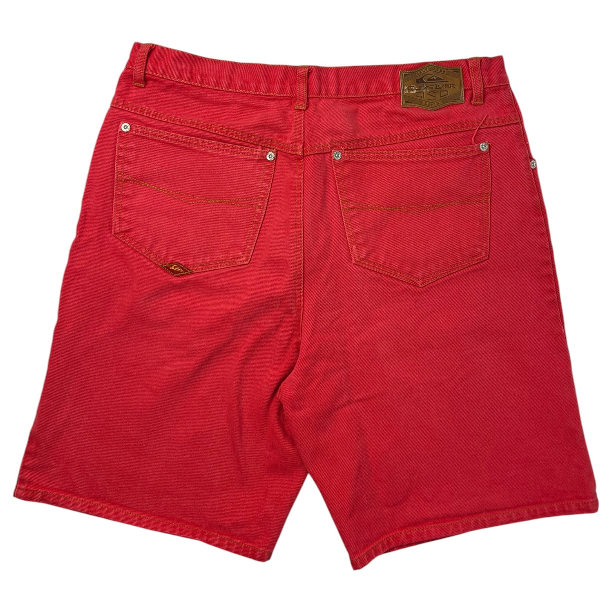 Vintage Quiksilver QSD Red Denim Shorts