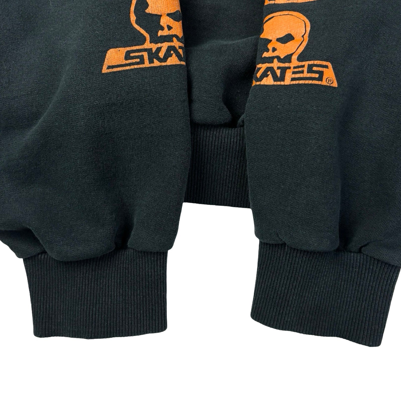 Vintage Skull Skates Pullover Hoodie Black