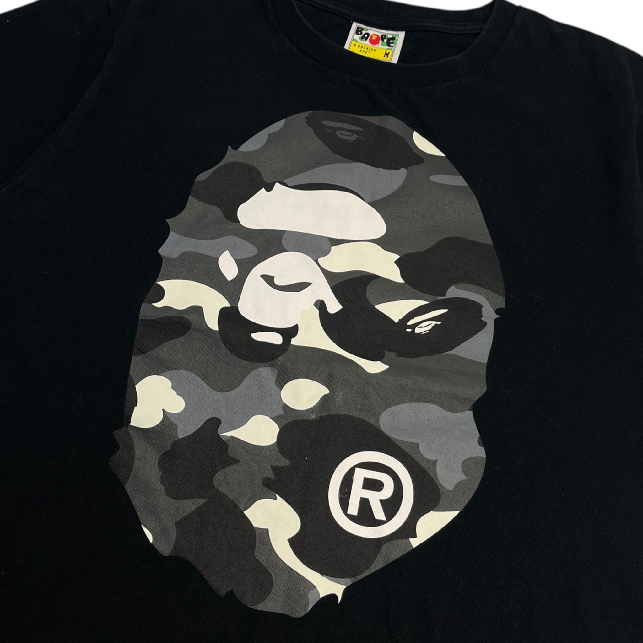 BAPE A Bathing Ape 1st Camo Big Ape Head T-Shirt Black