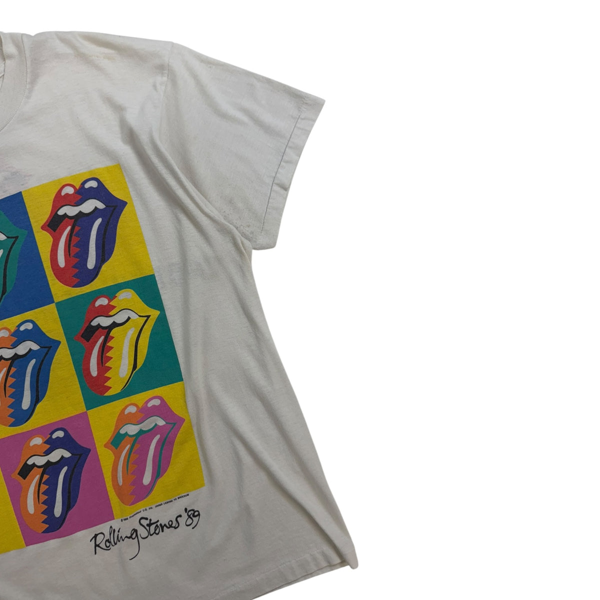 Vintage 1989 Rolling Stones Steel Wheels Canadian Tour T-Shirt White