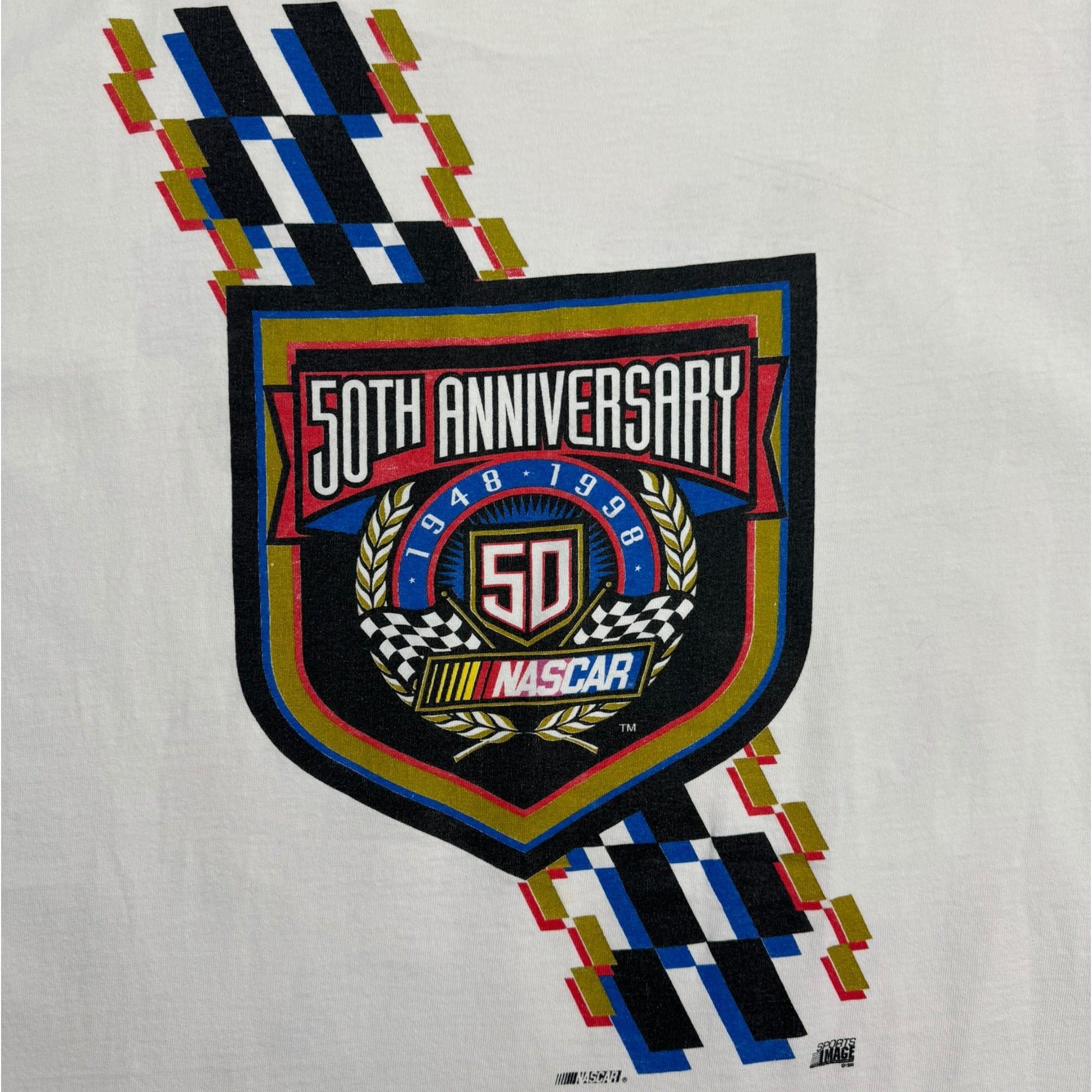 1998 Nascar 50th Anniversary Tee White