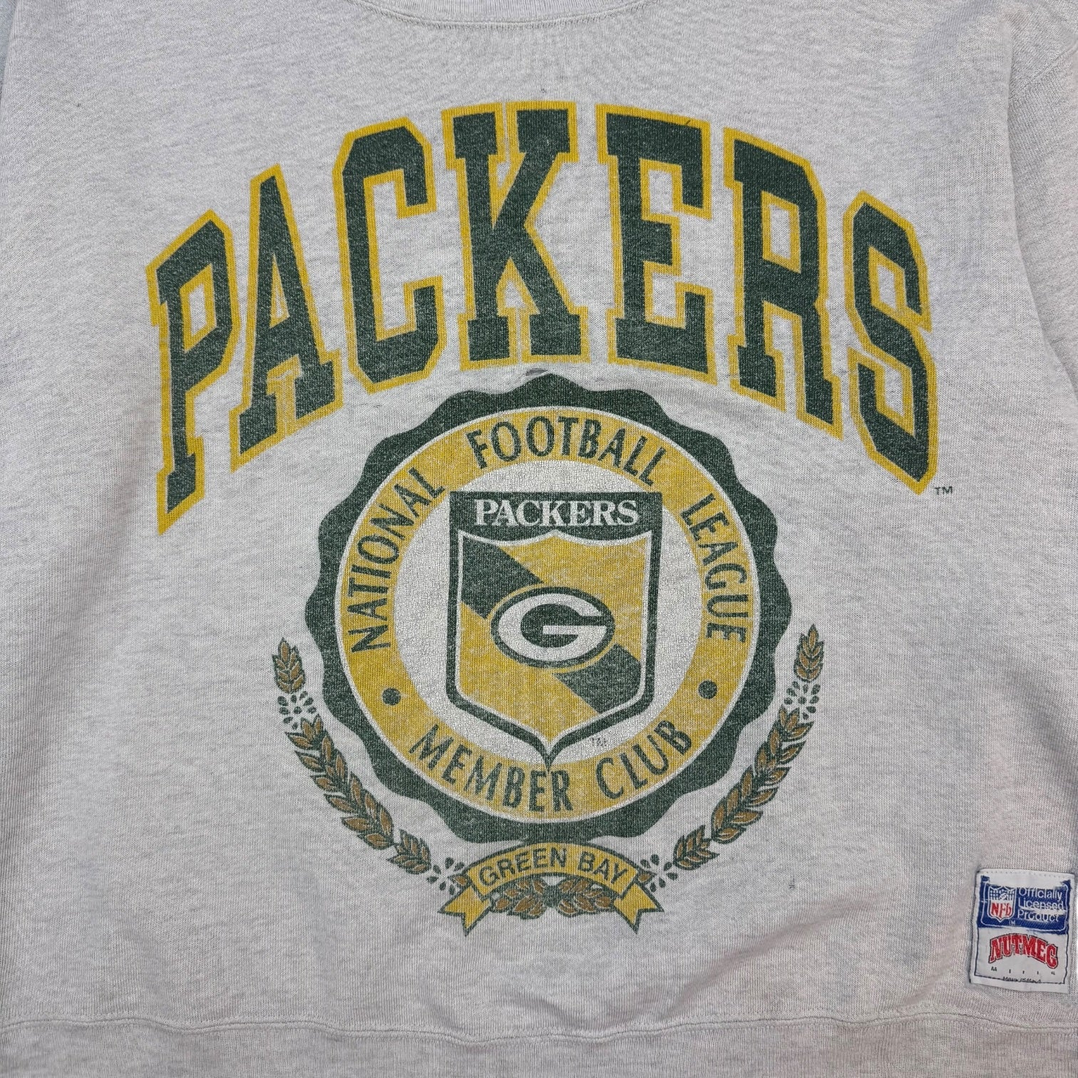 Vintage Green Bay Packers Crewneck Grey