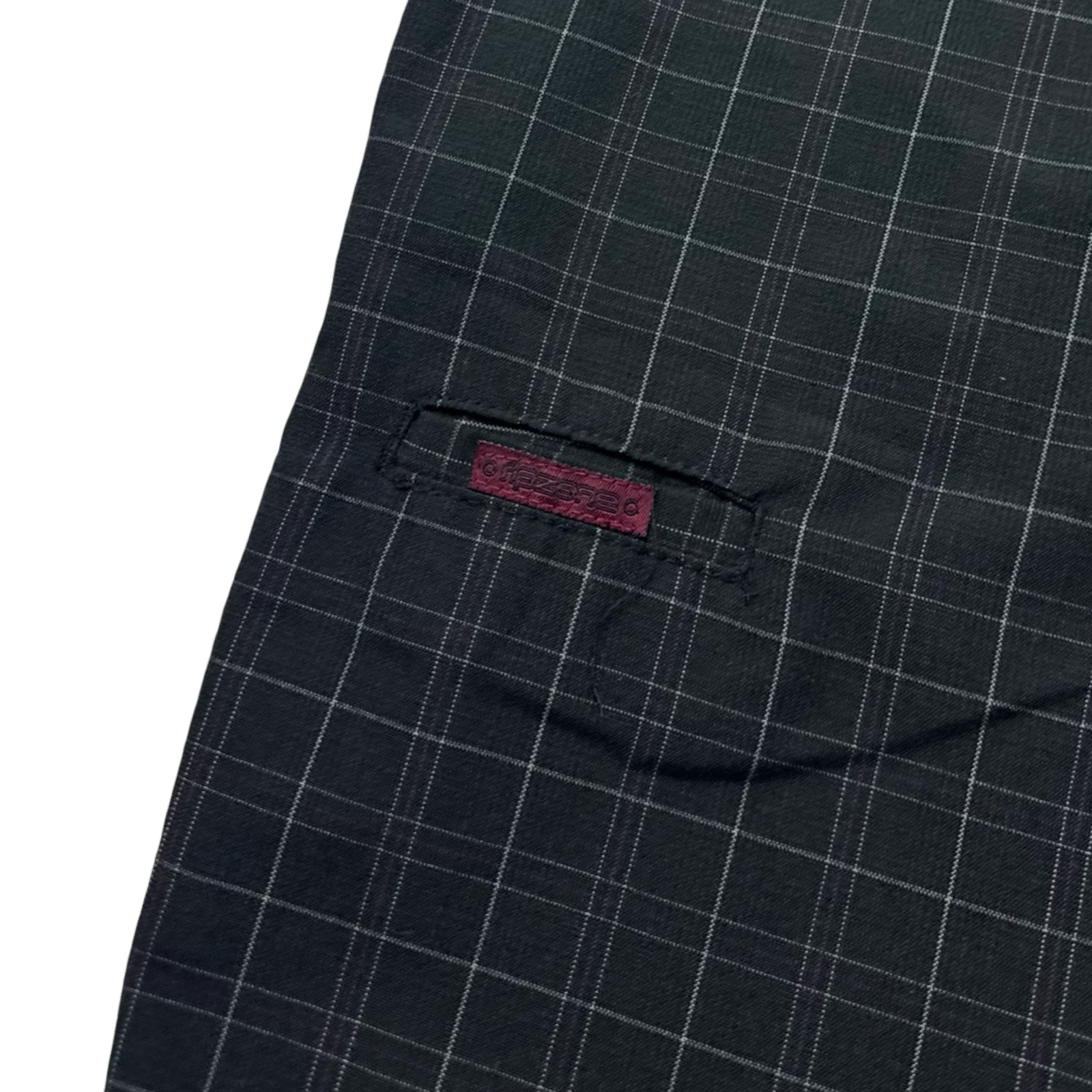 Vintage Y2K Ripzone Shorts Black Tartan