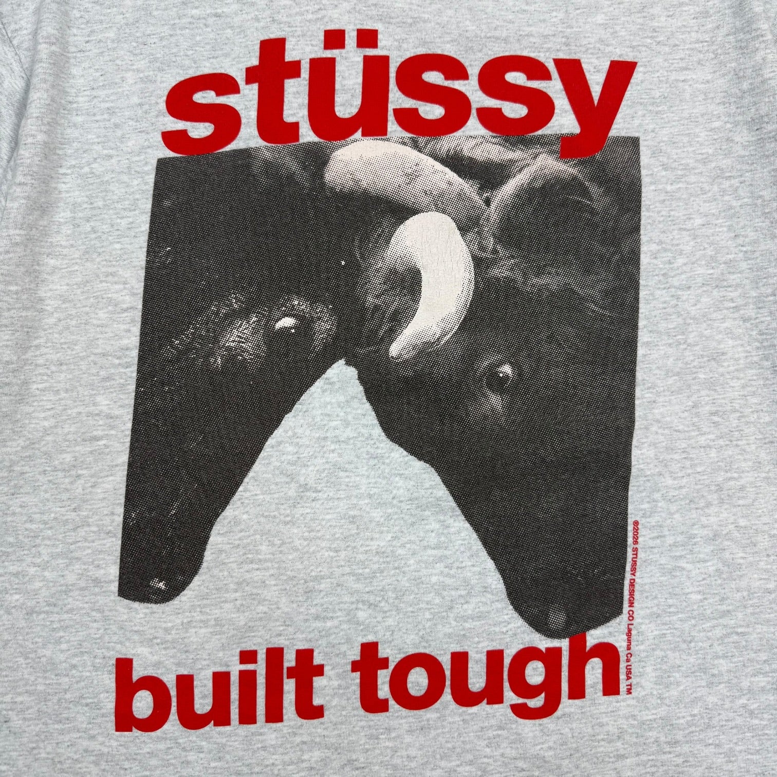 Stussy Built Tough Tee Ash Grey