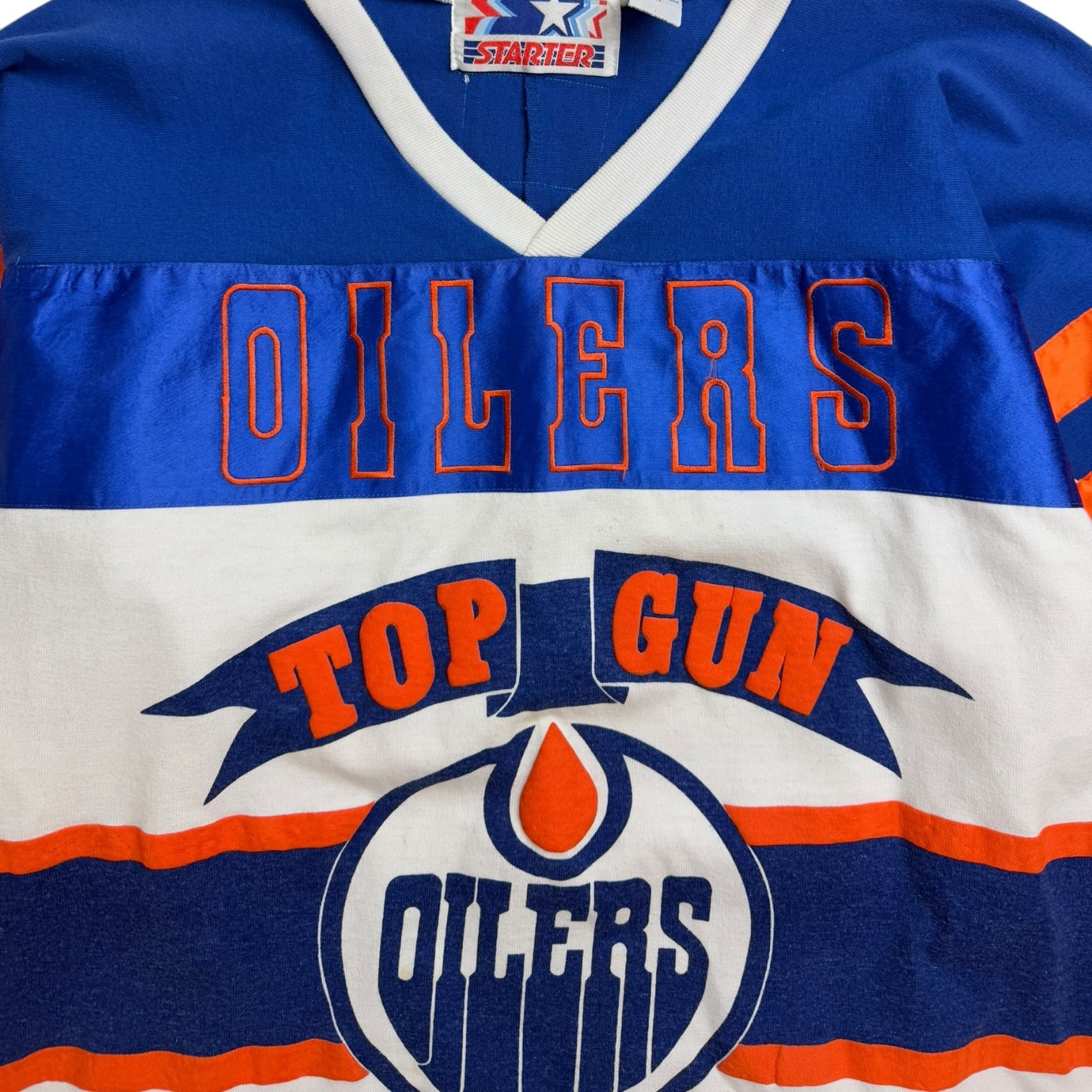 Vintage Starter Edmonton Oilers Stanley Cup L/S Shirt White/Blue