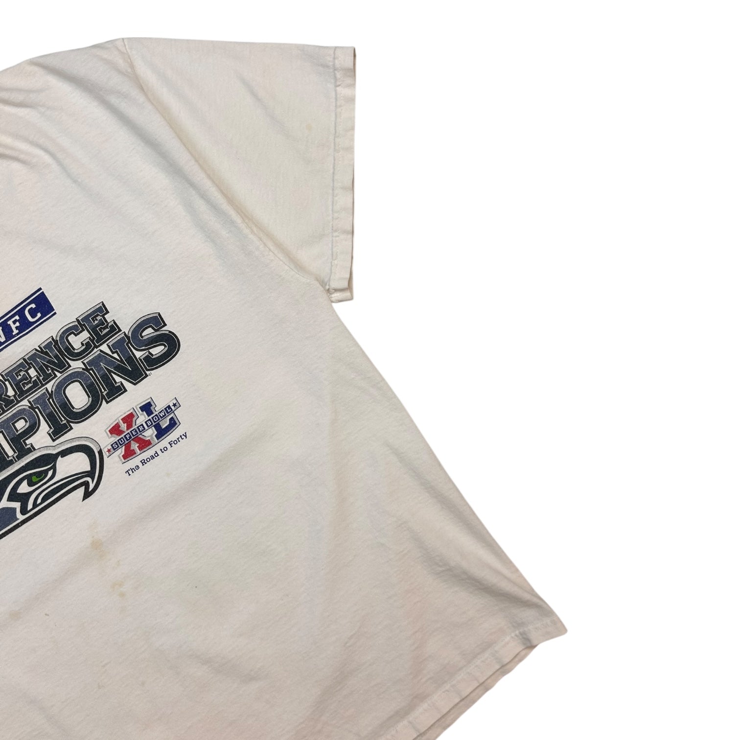 Vintage 2005 Seattle Seahawks NFC Conference Champions T-Shirt White