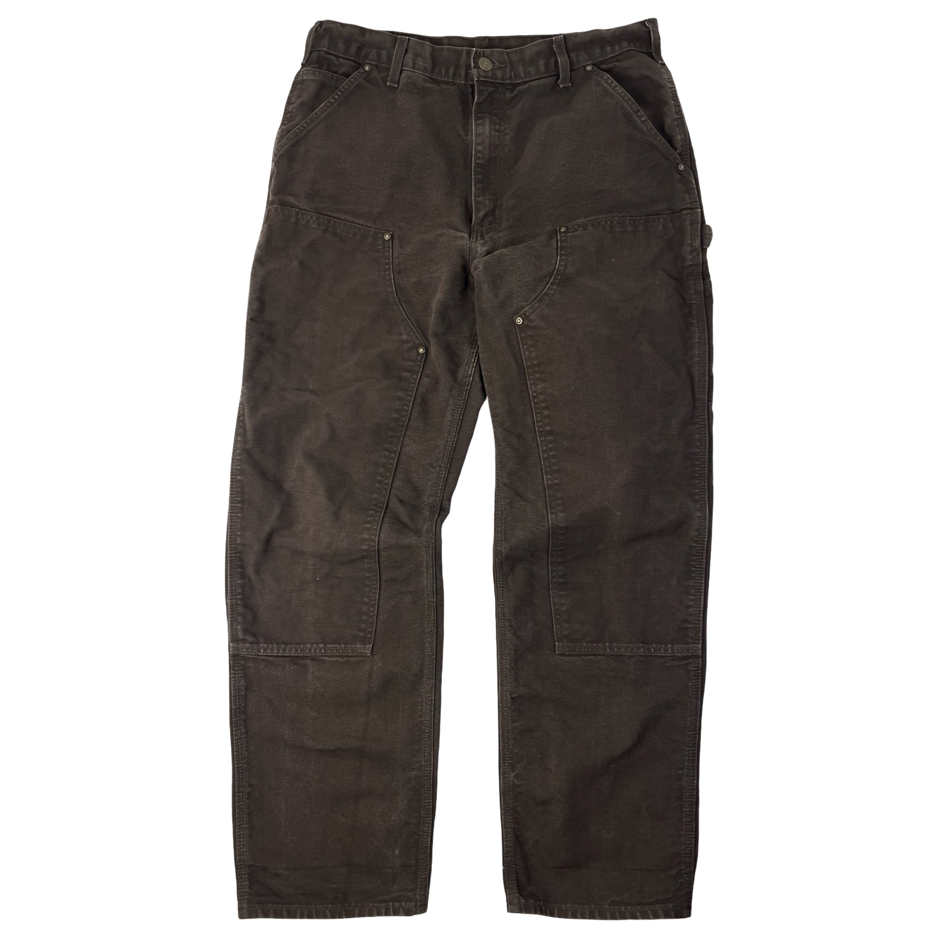 Vintage Carhartt Double Knee Carpenter Pants Dark Brown