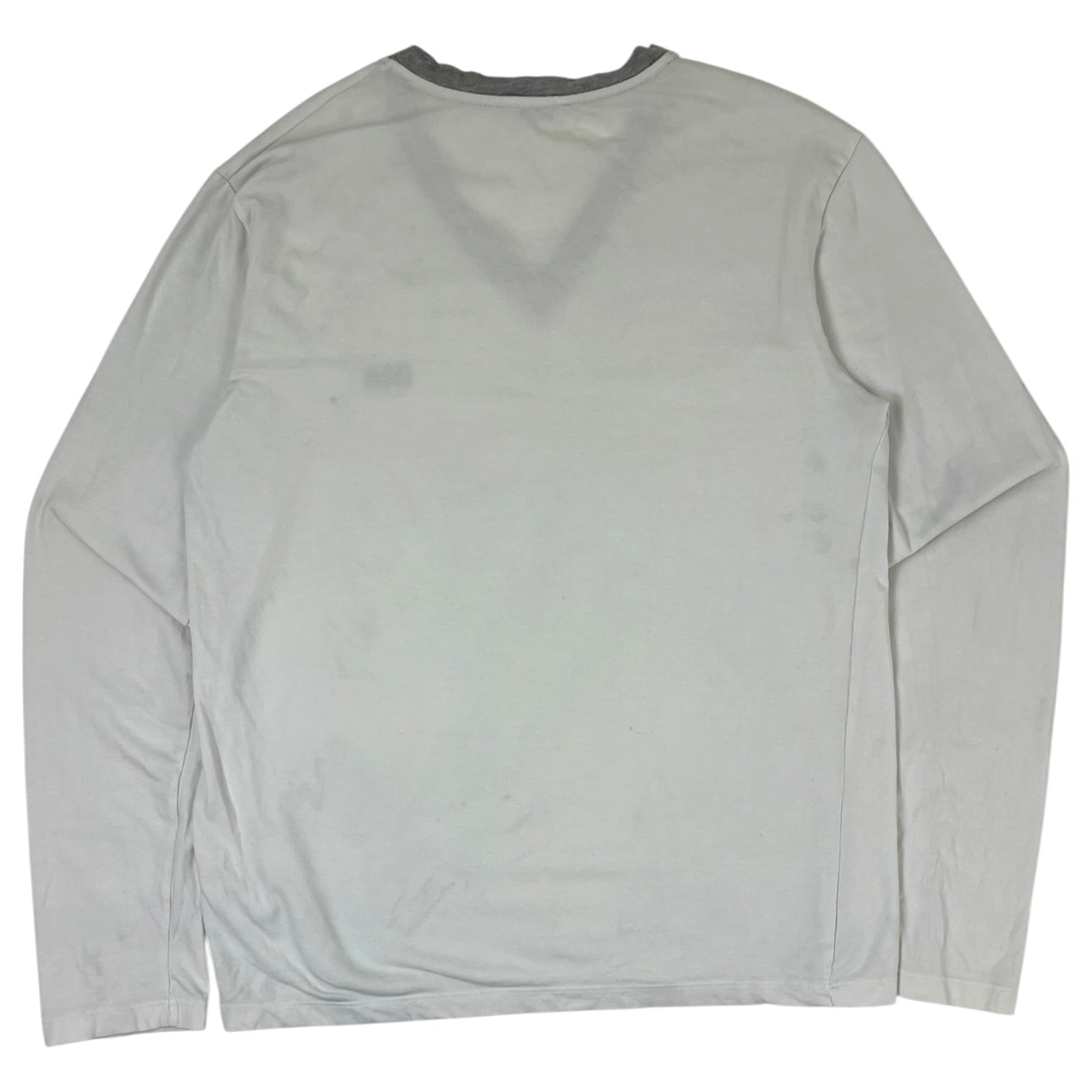 Vintage D&G Sport Long Sleeve V-Neck T-Shirt White
