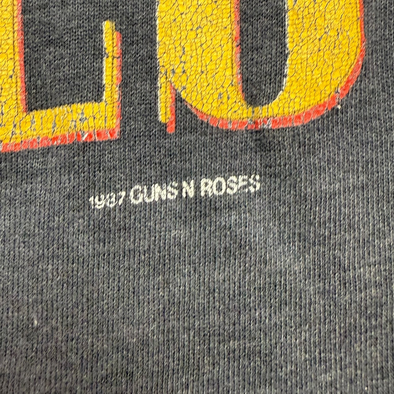 1987 Guns N Roses ‘Was Here’ Tee Faded Black