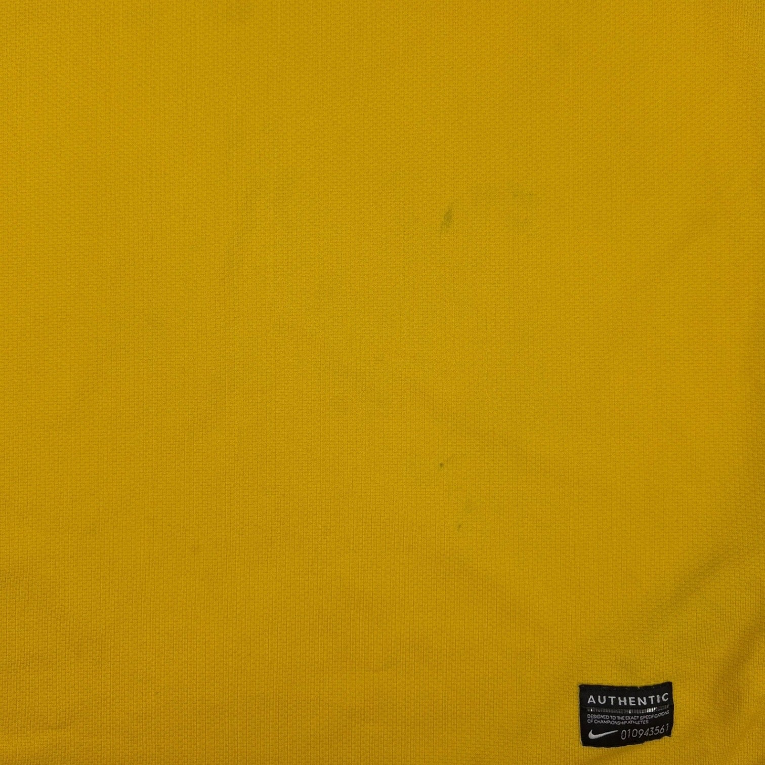 Vintage 2010 Nike CBF Brasil Home Jersey Yellow