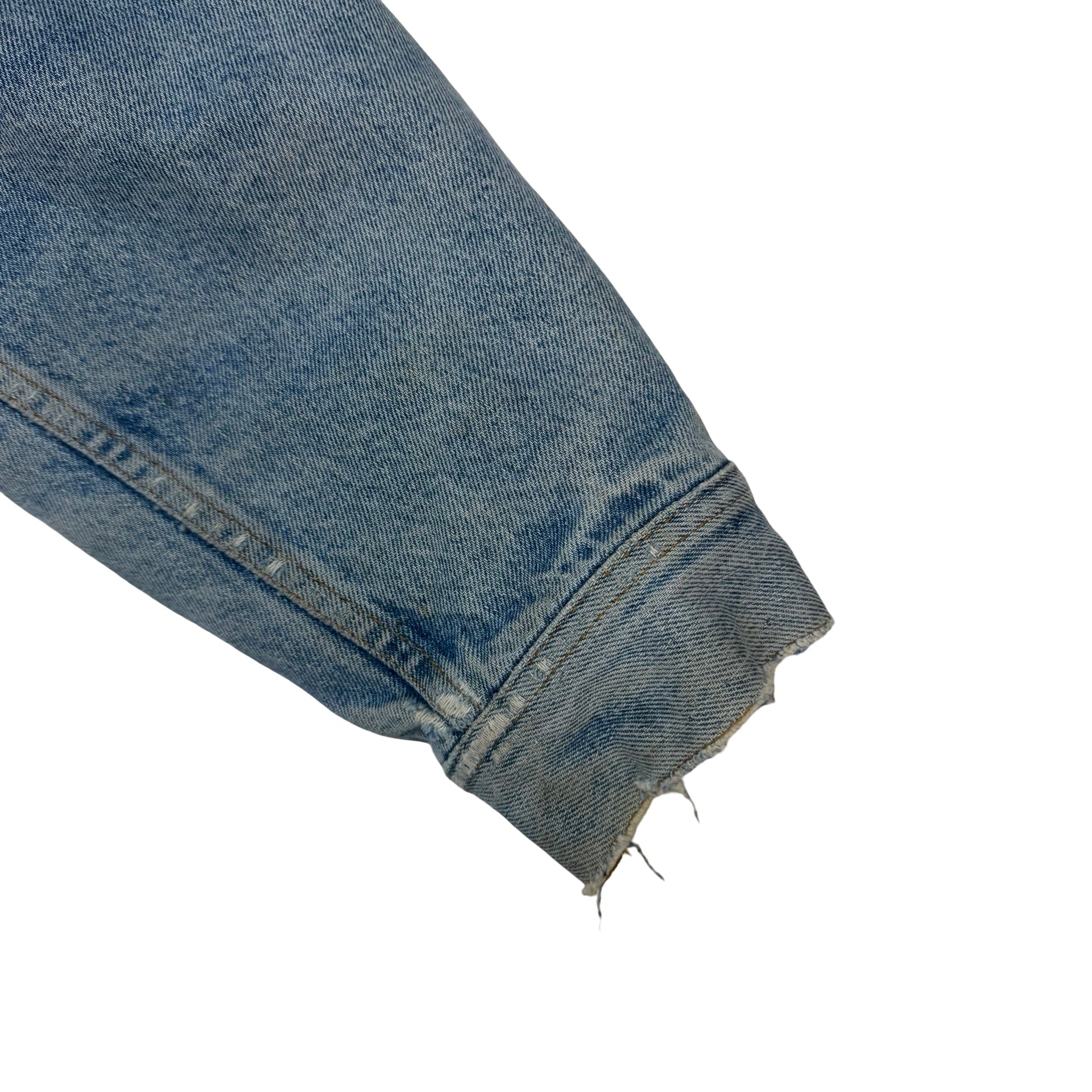 Vintage Mustang Stormrider Embroidered Denim Jacket Blue