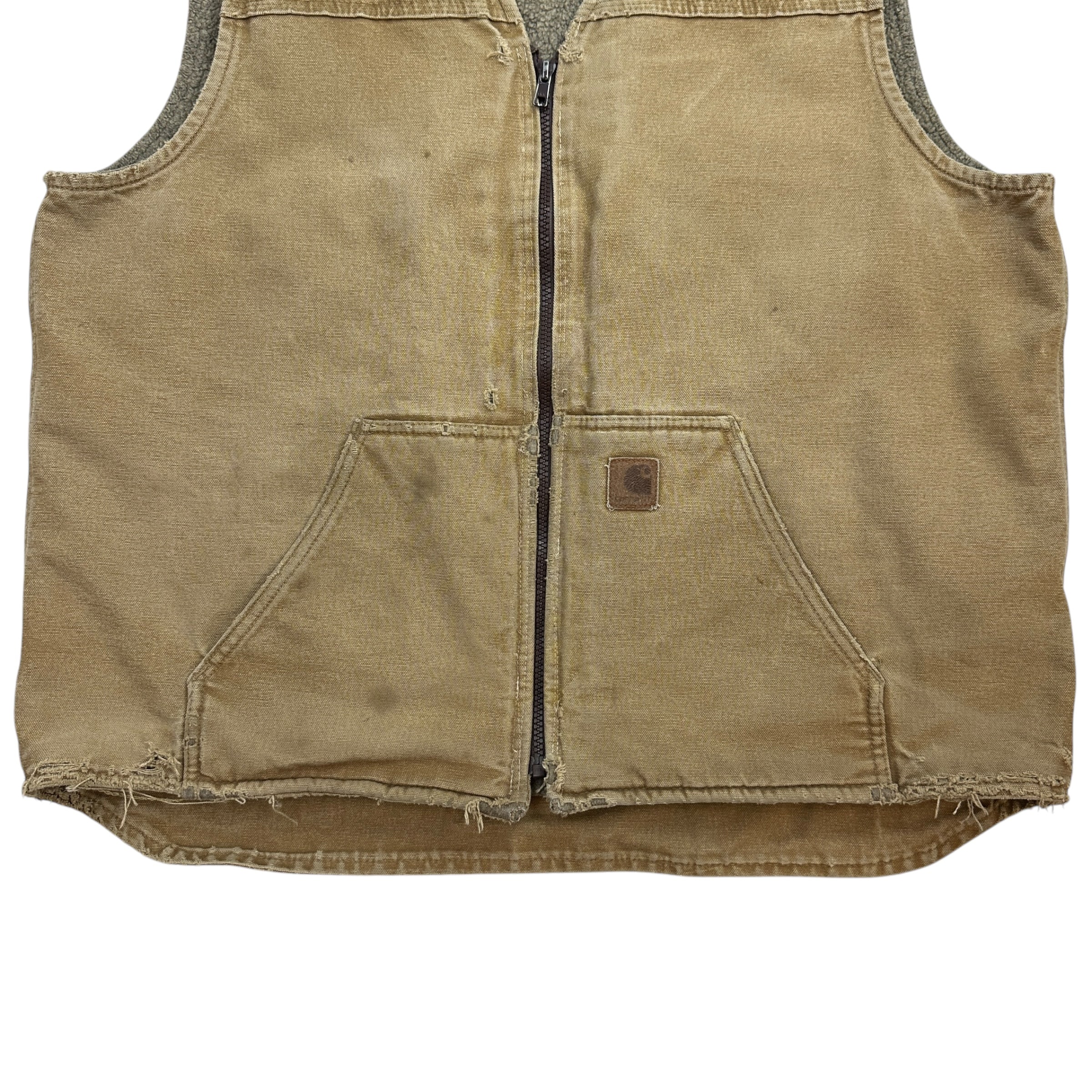 Vintage Carhartt Sherpa Lined Vest Tan