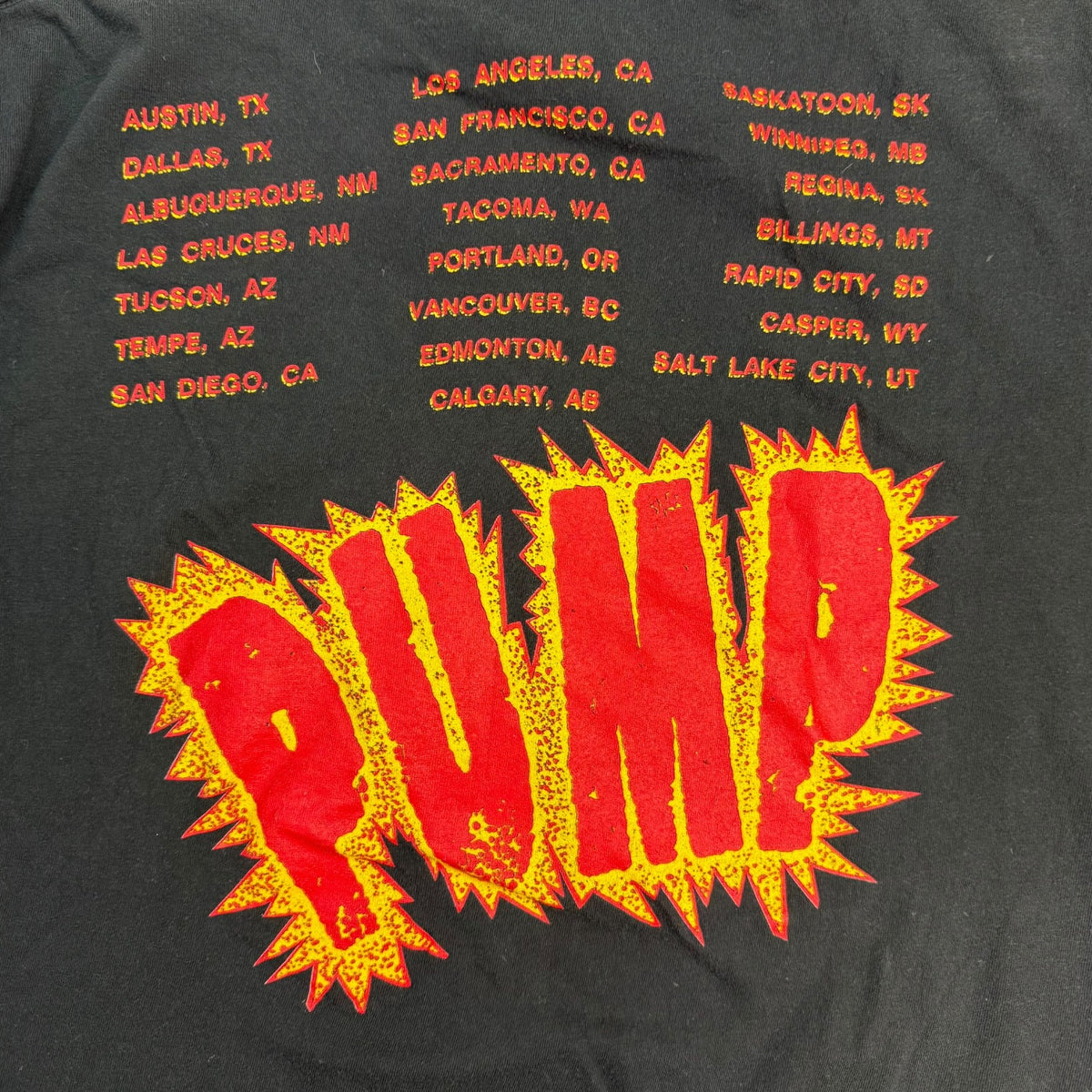 1989 Aerosmith Pump Tour Tee Black