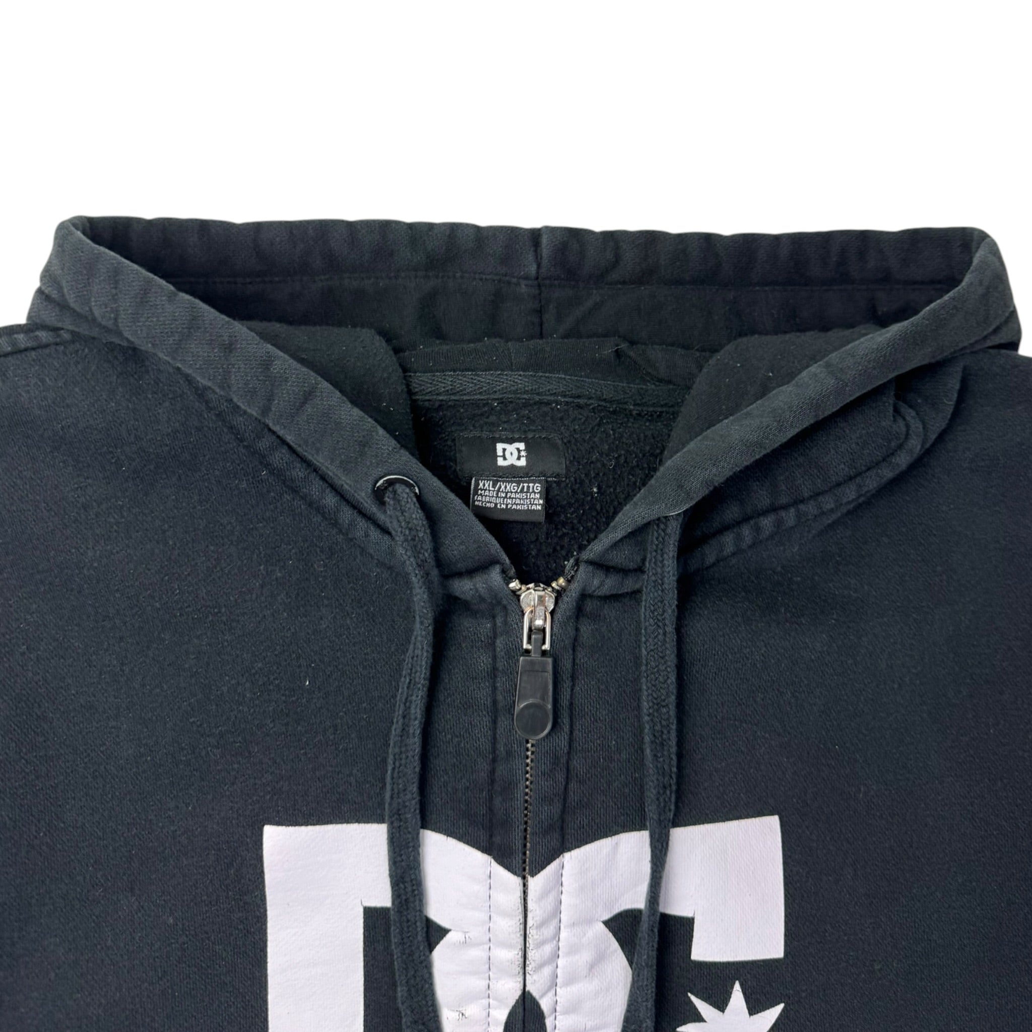 Y2K DC Shoes Zip Up Hoodie Black