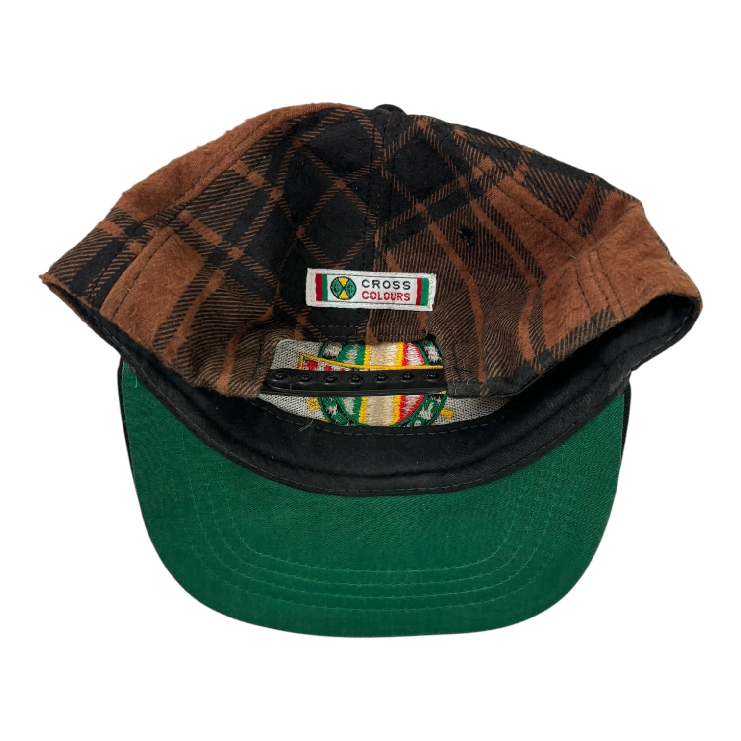 Vintage Cross Colors “Livin’ Phat” Plaid SnapBack Hat