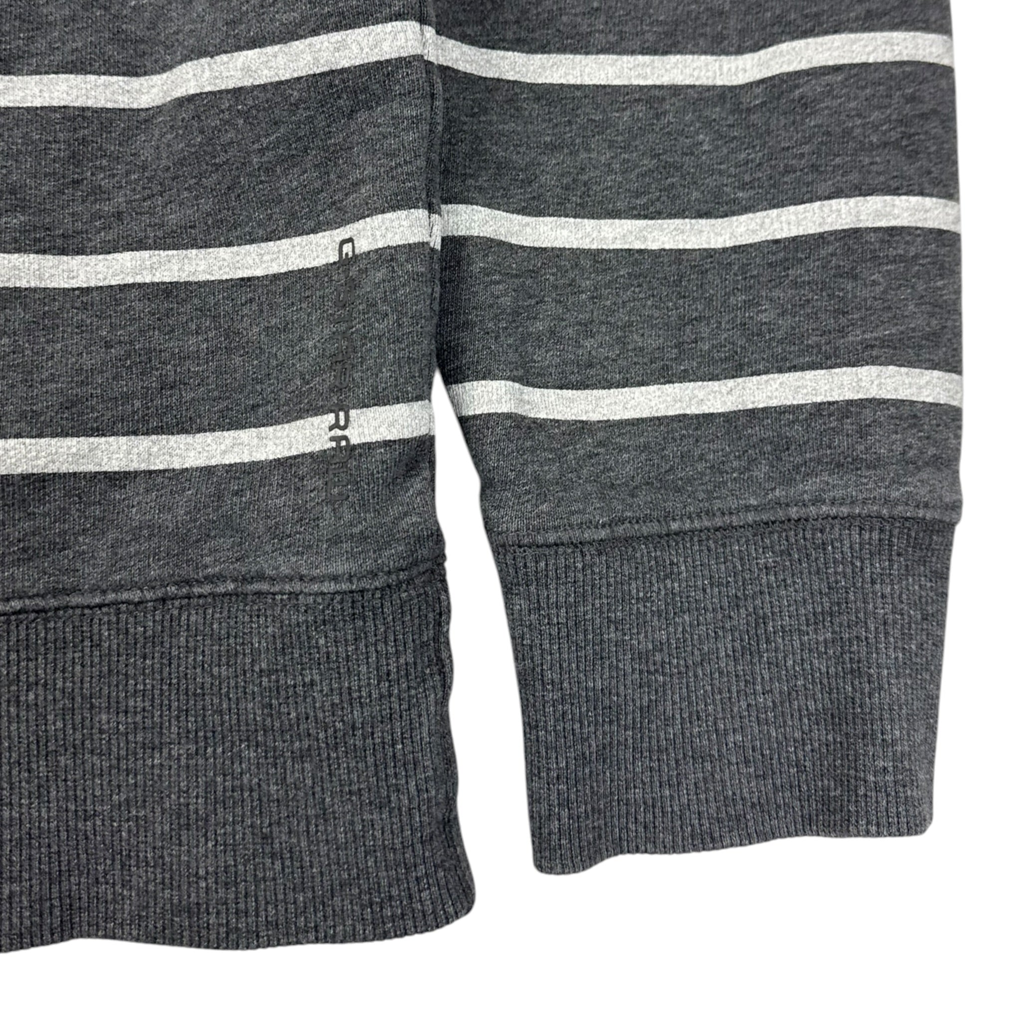 Vintage Y2K G-Star Striped Quarter Zip Hoodie