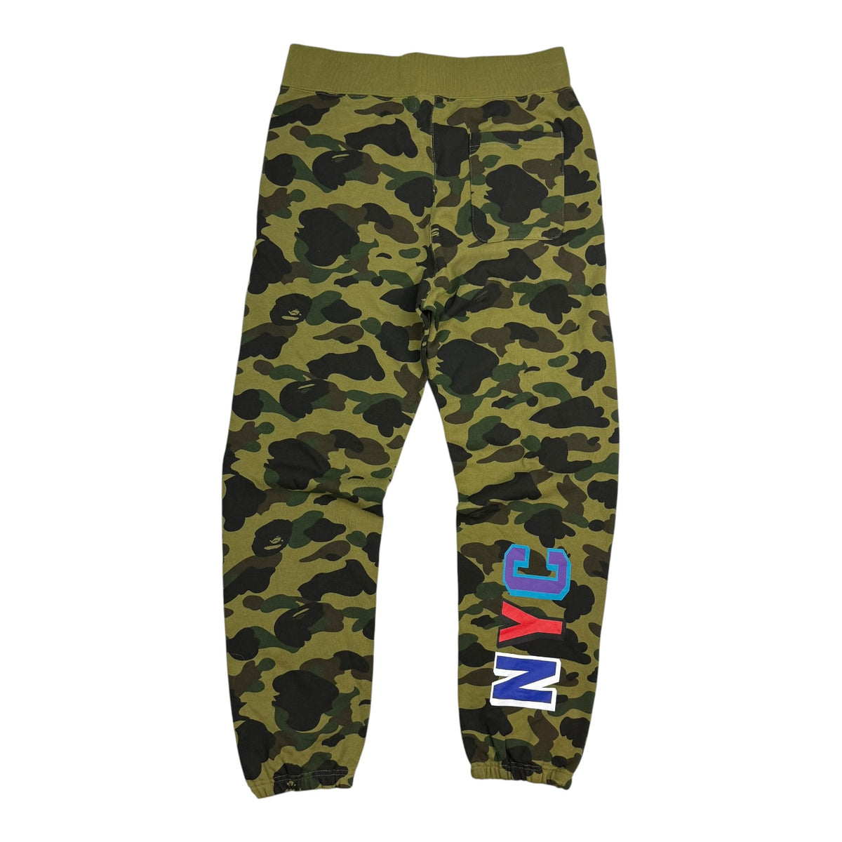 A Bathing Ape BAPE NYC 1st Camo Sweatpants Green