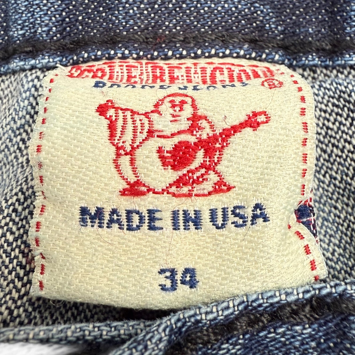 Vintage True Religion Rainbow Billy Denim Pants Dark Wash