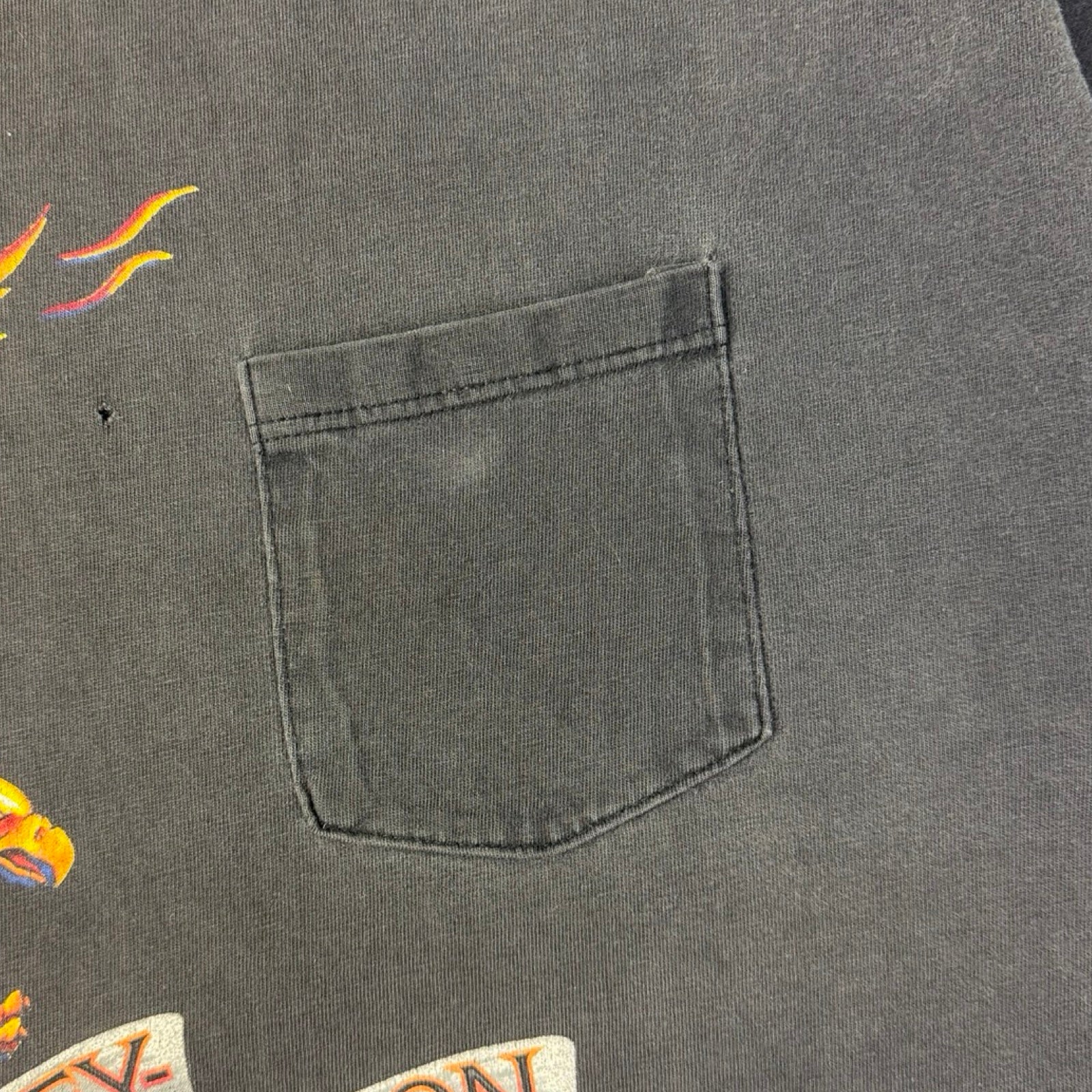 1998 Harley Davidson Flame Eagle Pocket T-Shirt