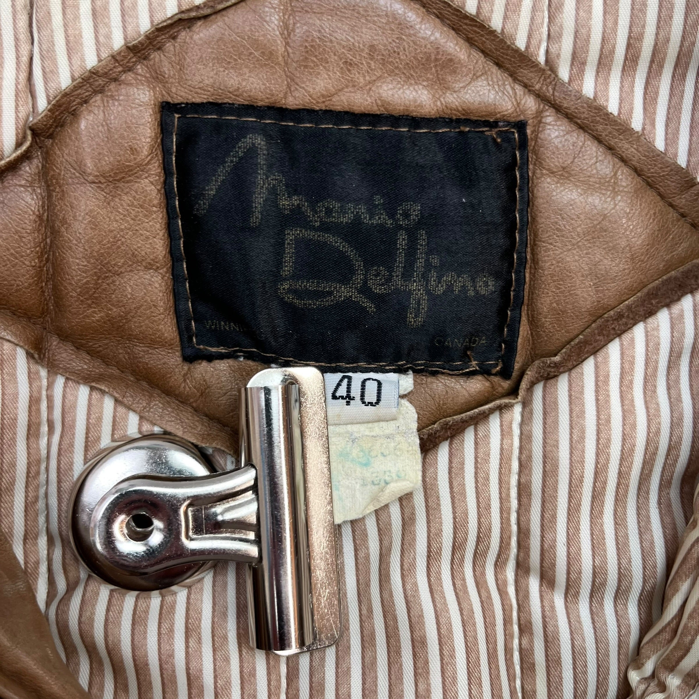 Vintage Aviator Shearling Leather Bomber Jacket Tan
