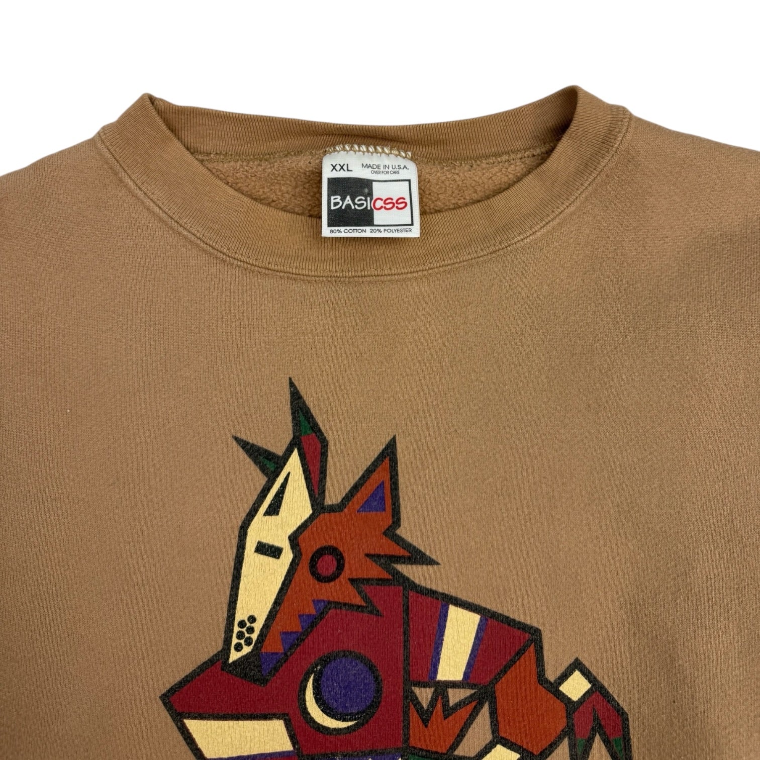 Vintage Phoenix Coyotes Kachina Crewneck Tan