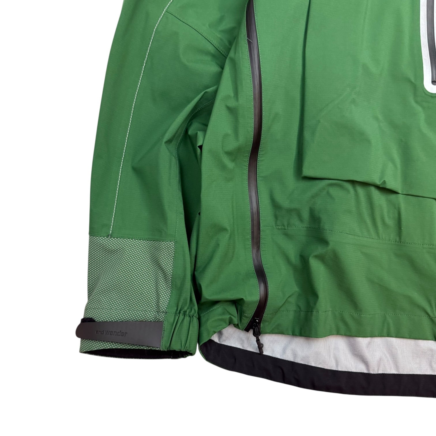And Wander Pertex Shield Rain Jacket Green
