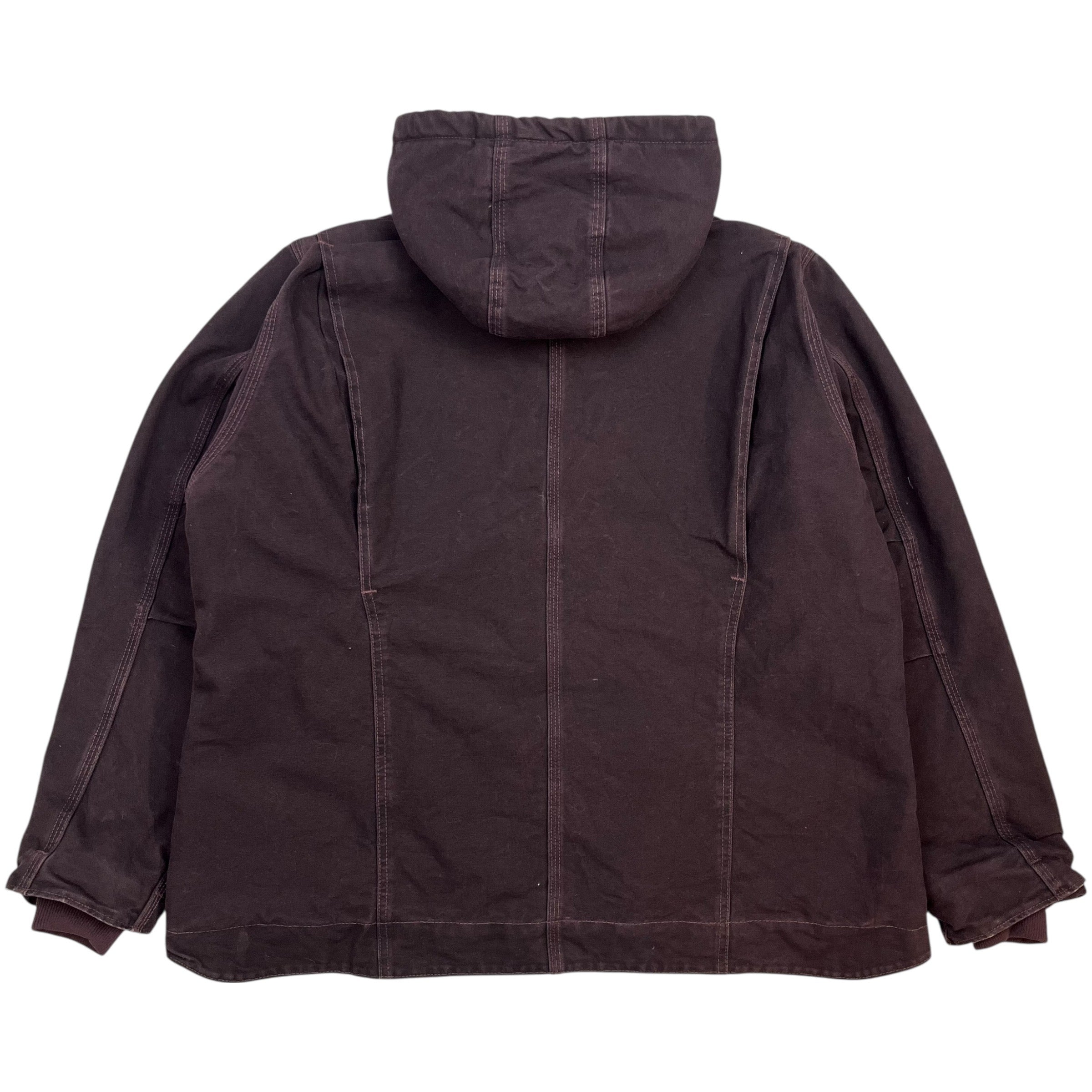 Vintage Carhartt Women’s Sherpa Lined Detroit Jacket Maroon