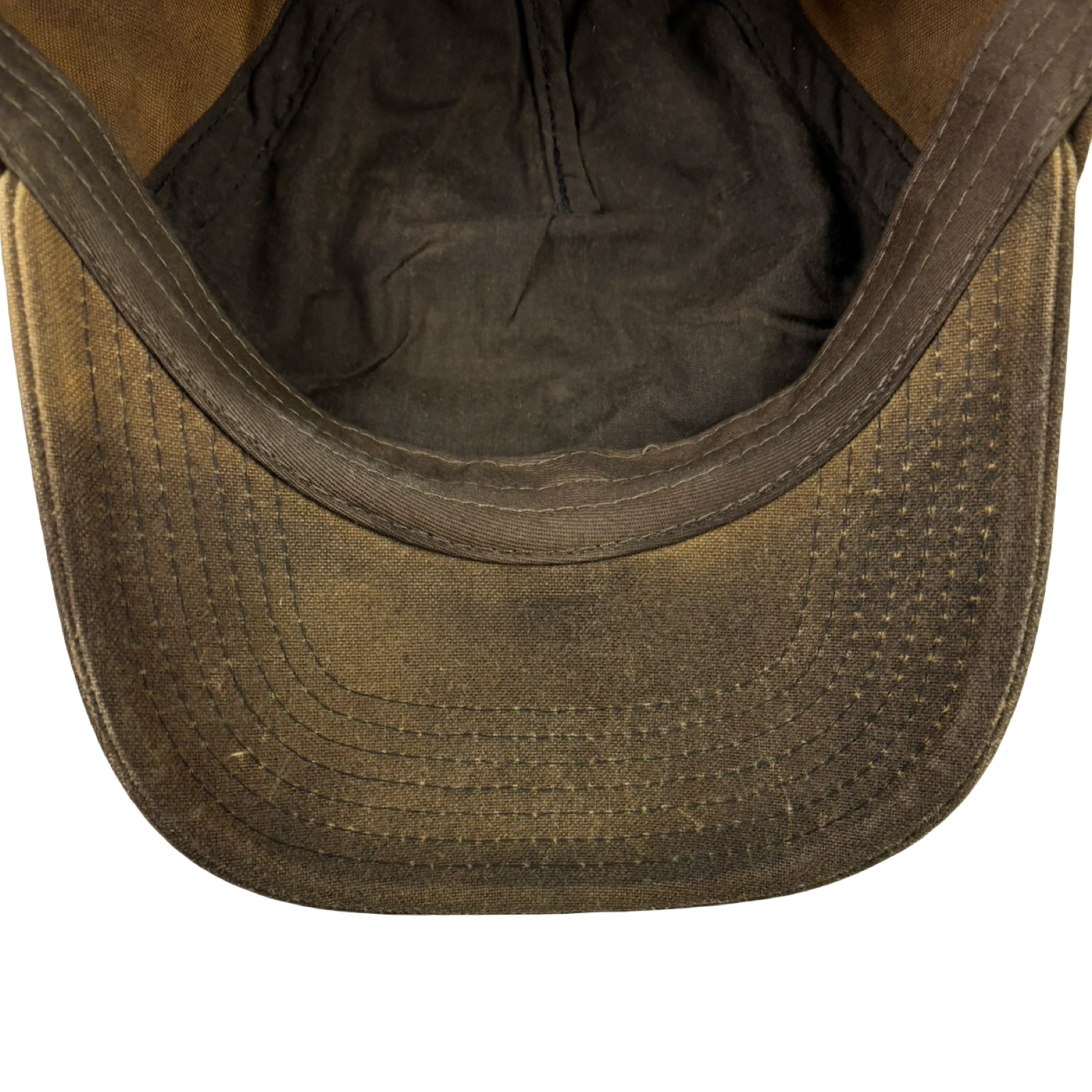 Stussy Mid-Depth Workgear Waxed SnapBack Hat Brown