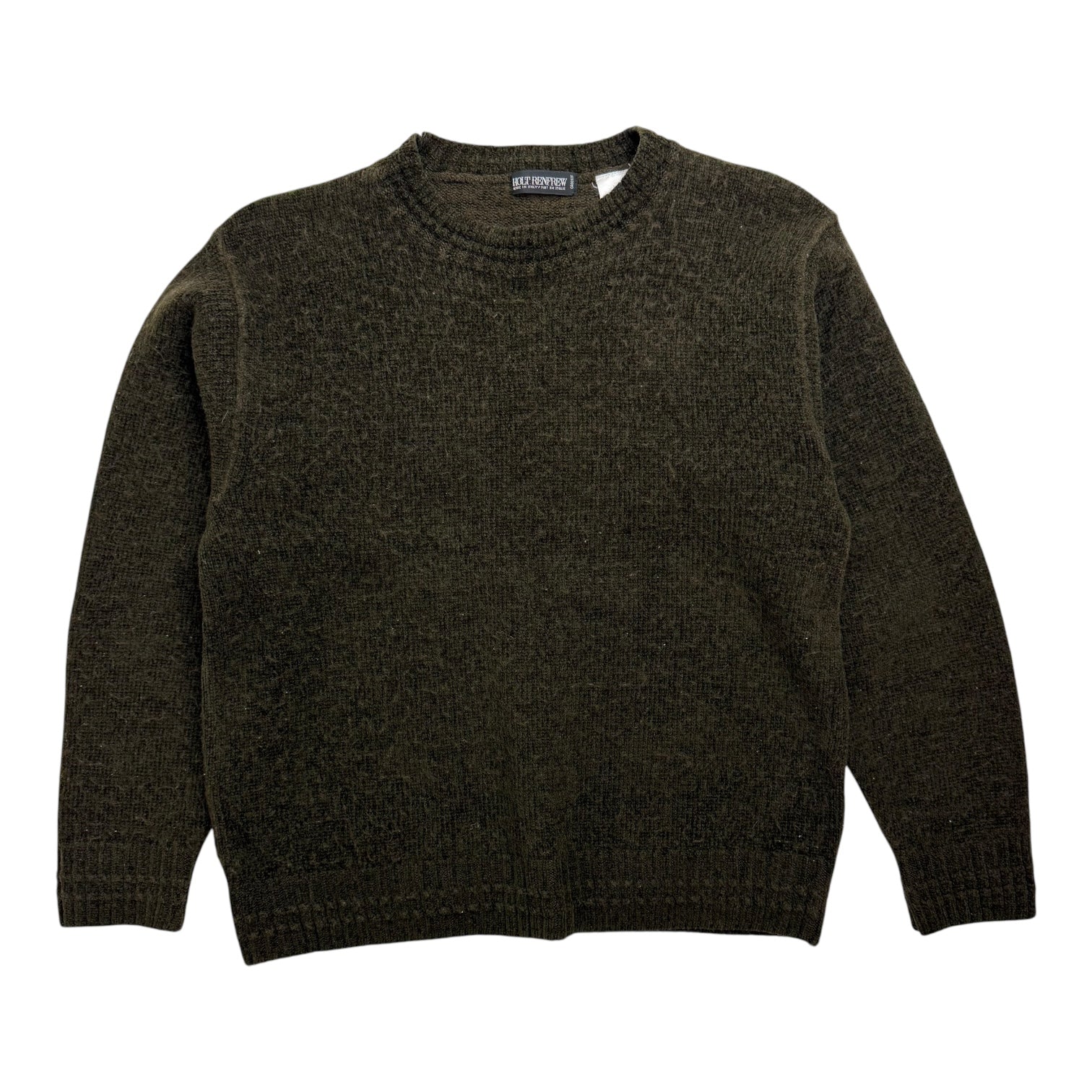 Vintage Holt Renfrew Knit Sweater Dark Green