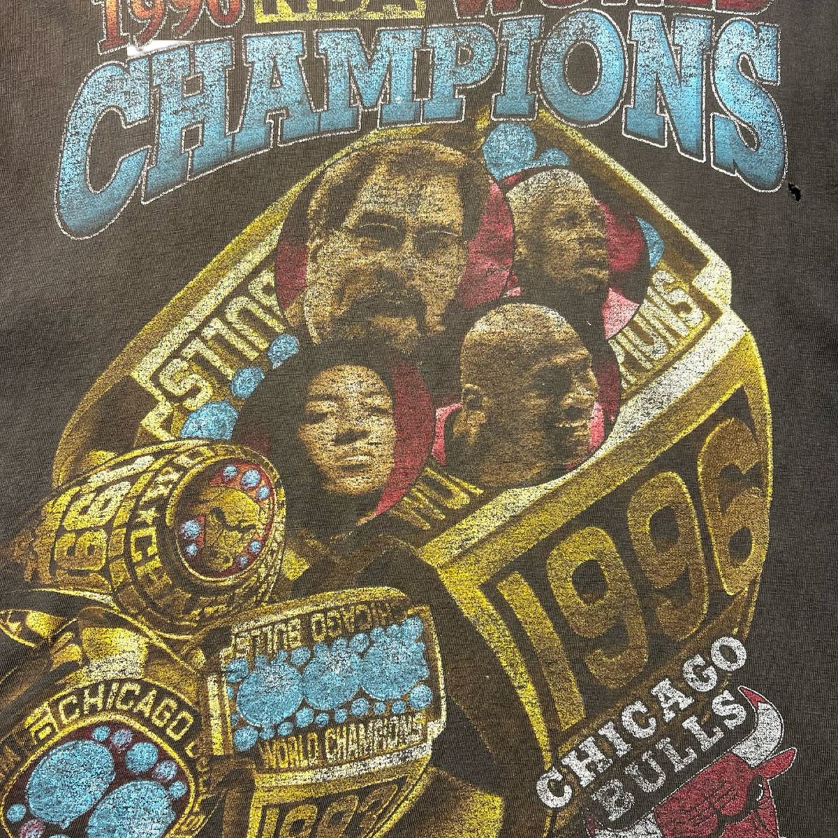 Vintage Jordan Chicago Bulls 96 Champion Rap T-Shirt