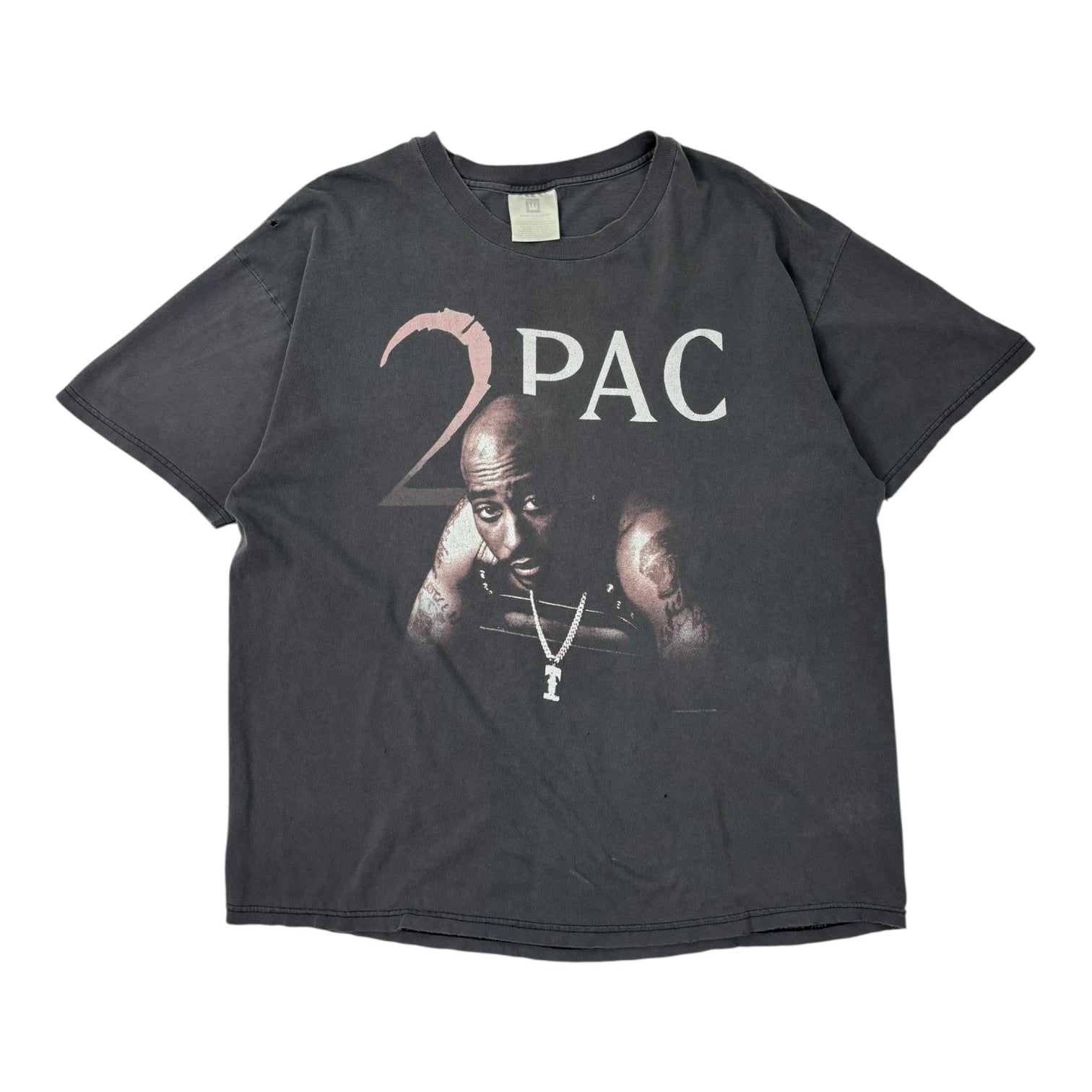 Vintage 1998 2-Pac Portrait T-Shirt Washed Black