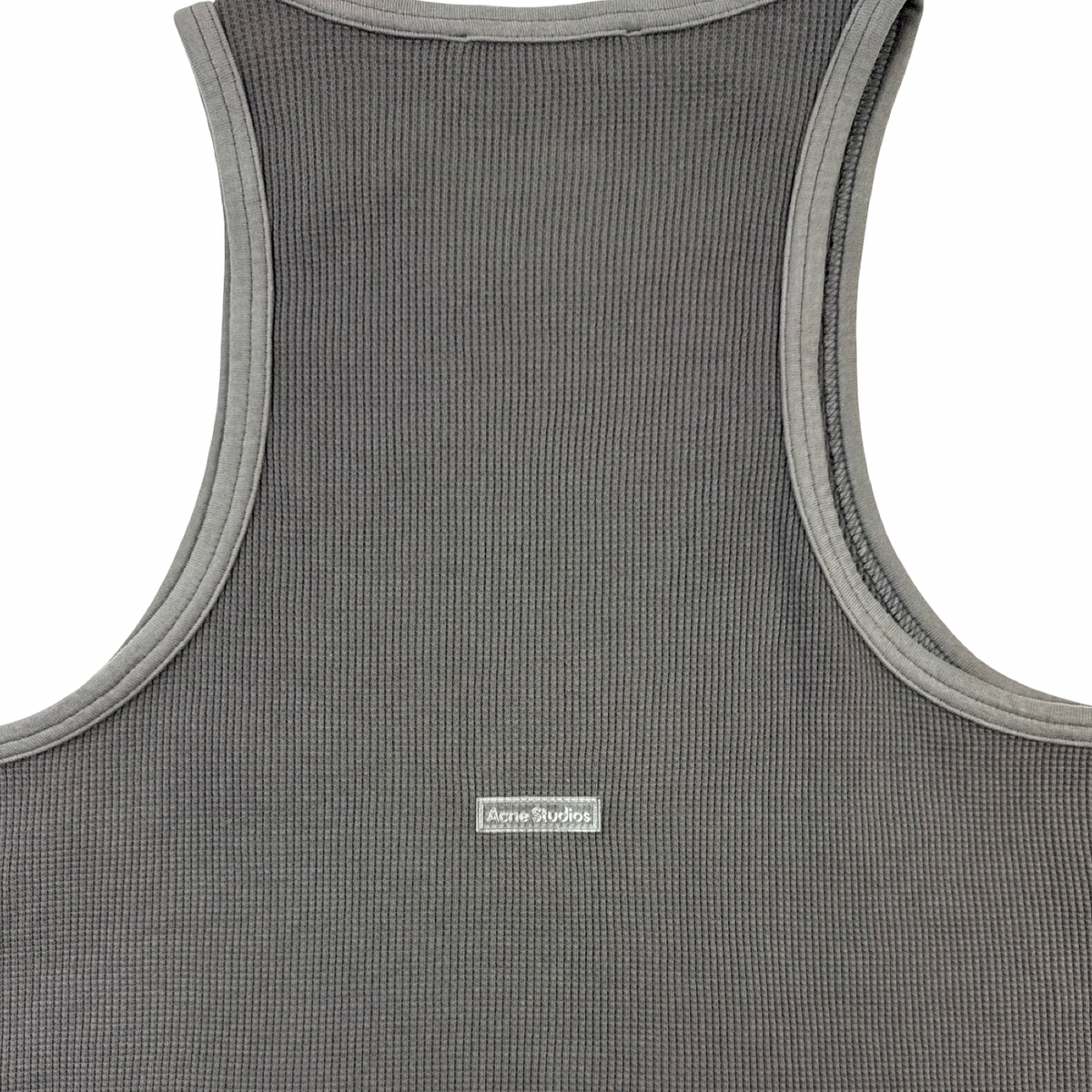 Acne Studios Logo-Appliquéd Waffle-Knit Tank