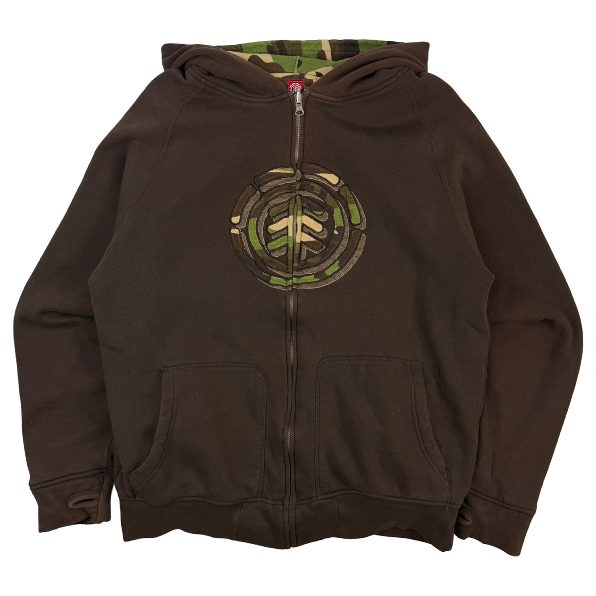 Vintage Element Reversible Camo Hoodie Green/Brown