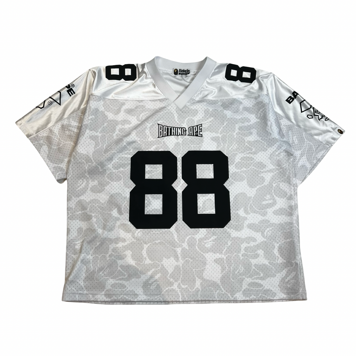 A Bathing Ape BAPE Solid Camo Multi Logo Relaxed Fit Football Jersey