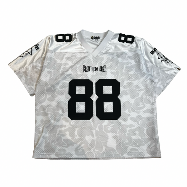 A Bathing Ape BAPE Solid Camo Multi Logo Relaxed Fit Football Jersey