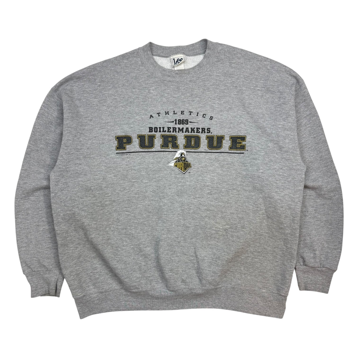 Vintage University Of Purdue Boilermakers Crewneck Grey