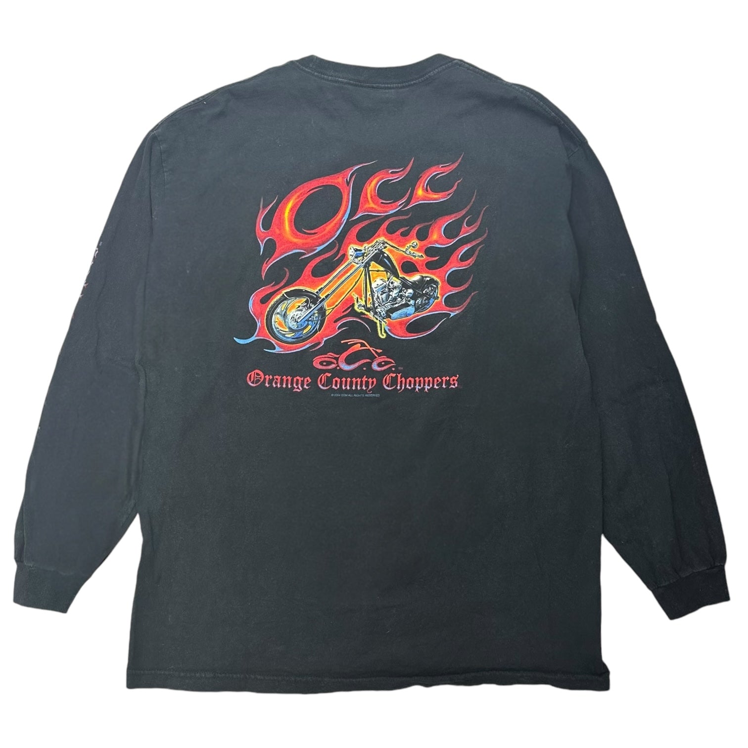 Vintage Orange County Choppers Flaming Chopper L/S Tee Black