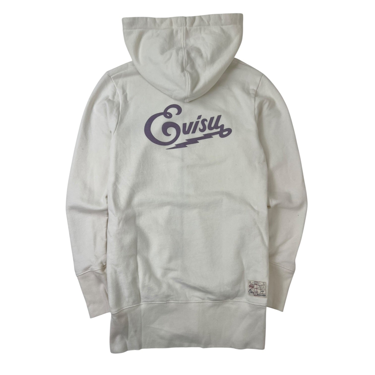 (W) Evisu Full Zip Hoodie White