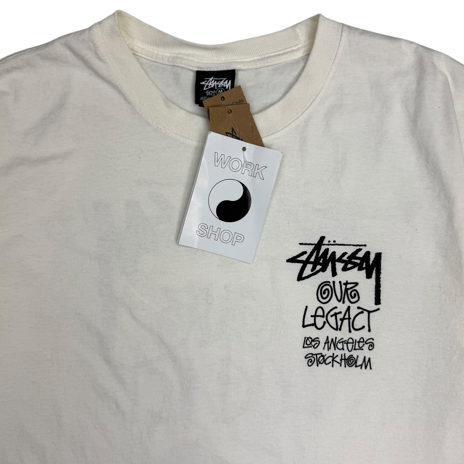 Stussy x Our Legacy Work Shop 8 Ball Yin Yang Pigment Dyed Tee Natural