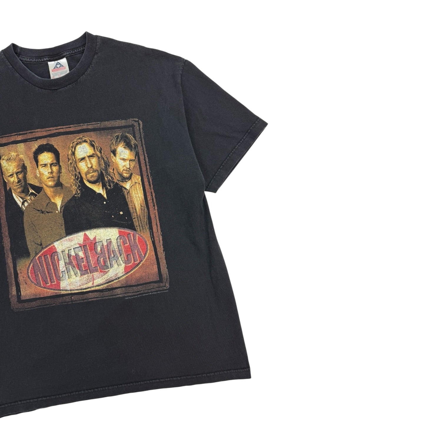 2001 Nickleback Silver Side Up Tour T-Shirt Black