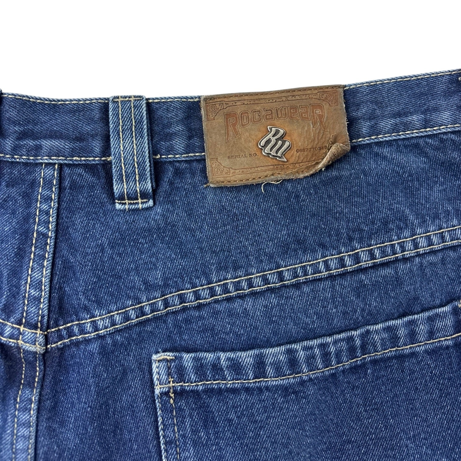 Vintage Y2K Rocawear Carpenter Shorts Navy Blue