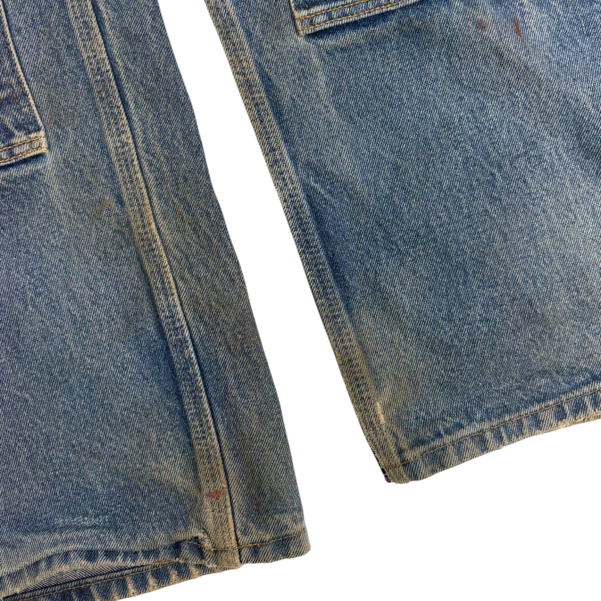 Vintage Carhartt Distressed Double Knee Denim Jeans Medium Wash