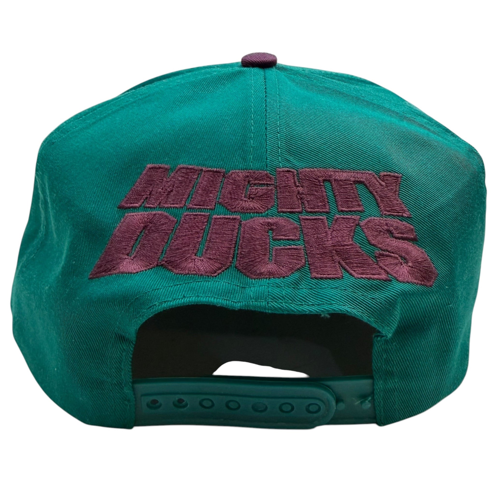 Vintage Disney Anaheim Mighty Ducks Snapback Hat Teal/Purple